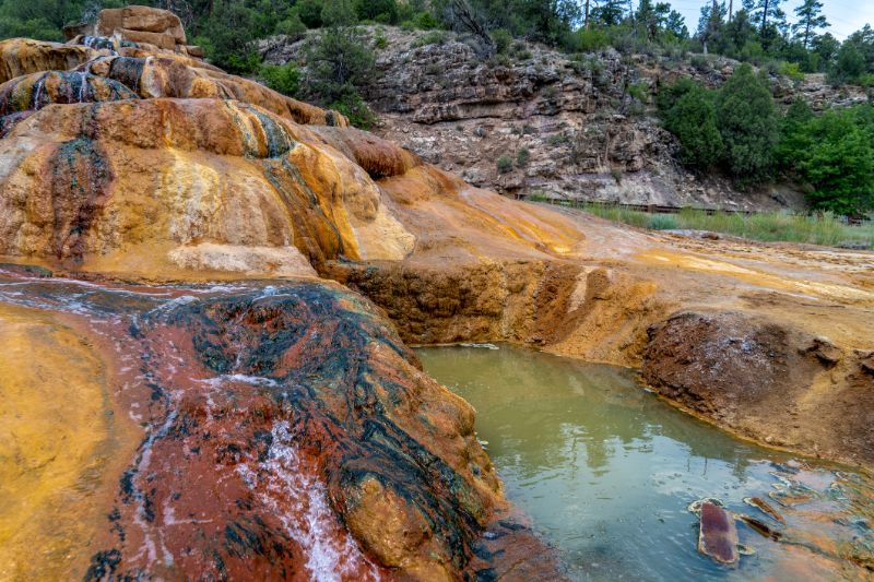Soak in natural hot springs
