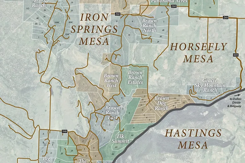 Horsefly Mesa Map