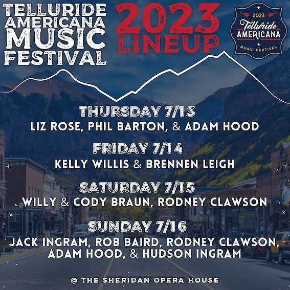 Telluride Americana Music Festival poster