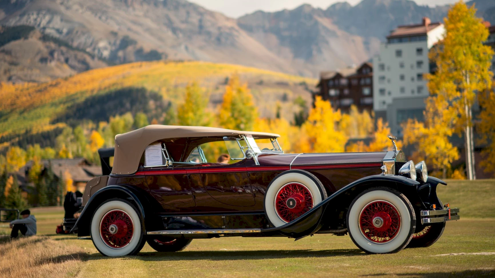 image of an old classic car parked on grass | Telluride Autumn Classic