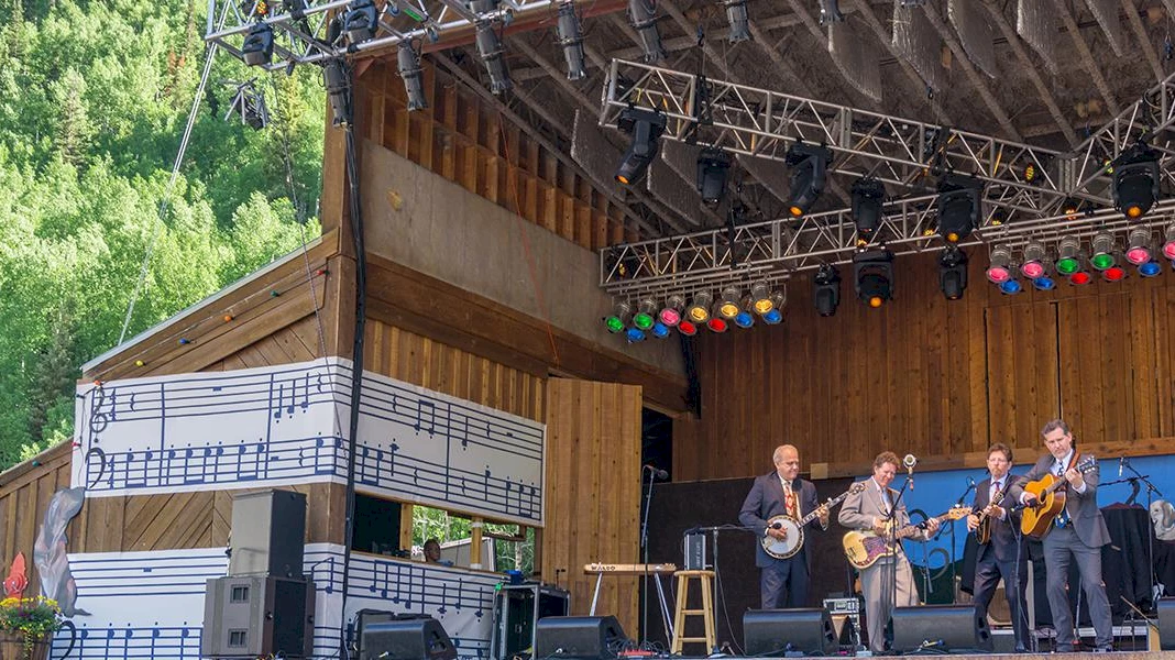 image of the stage at the Telluride Bluegrass Festival event